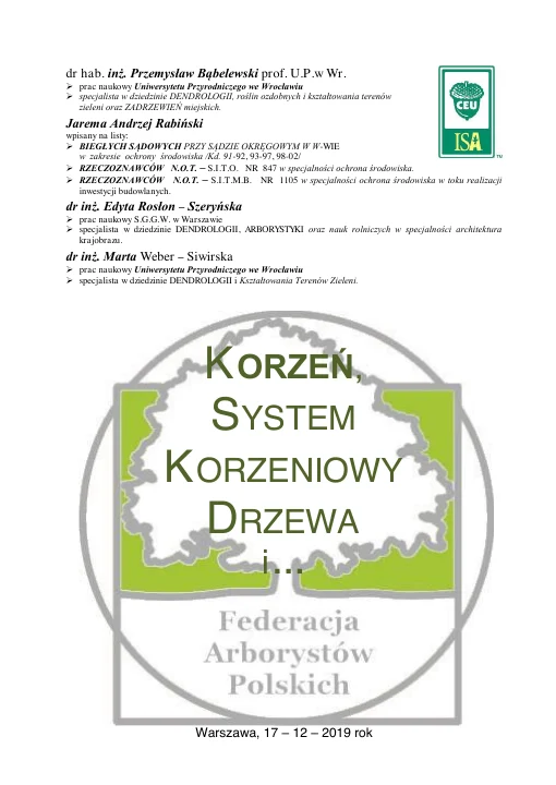 Okładka lub pierwsza strona: Korzeń, system korzeniowy drzewa i…